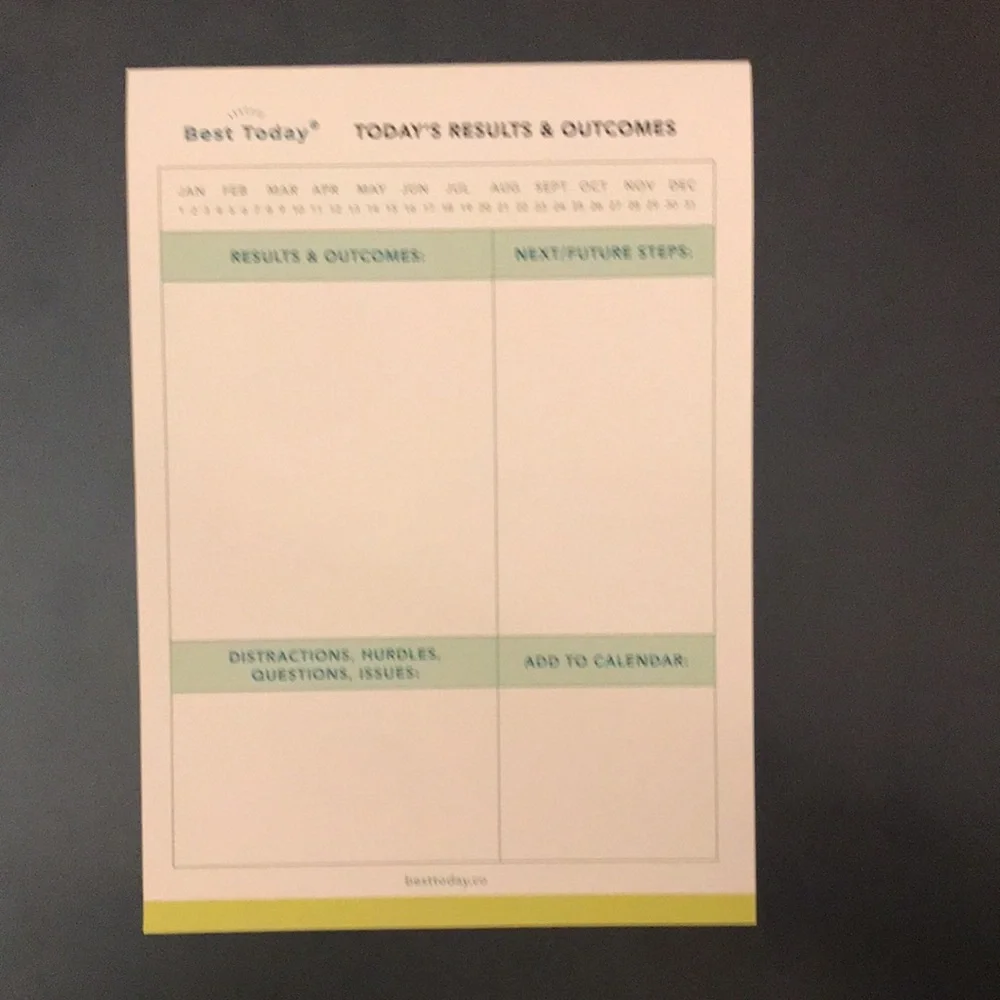 Bundle of 5 Best Today Brand Planning Pads